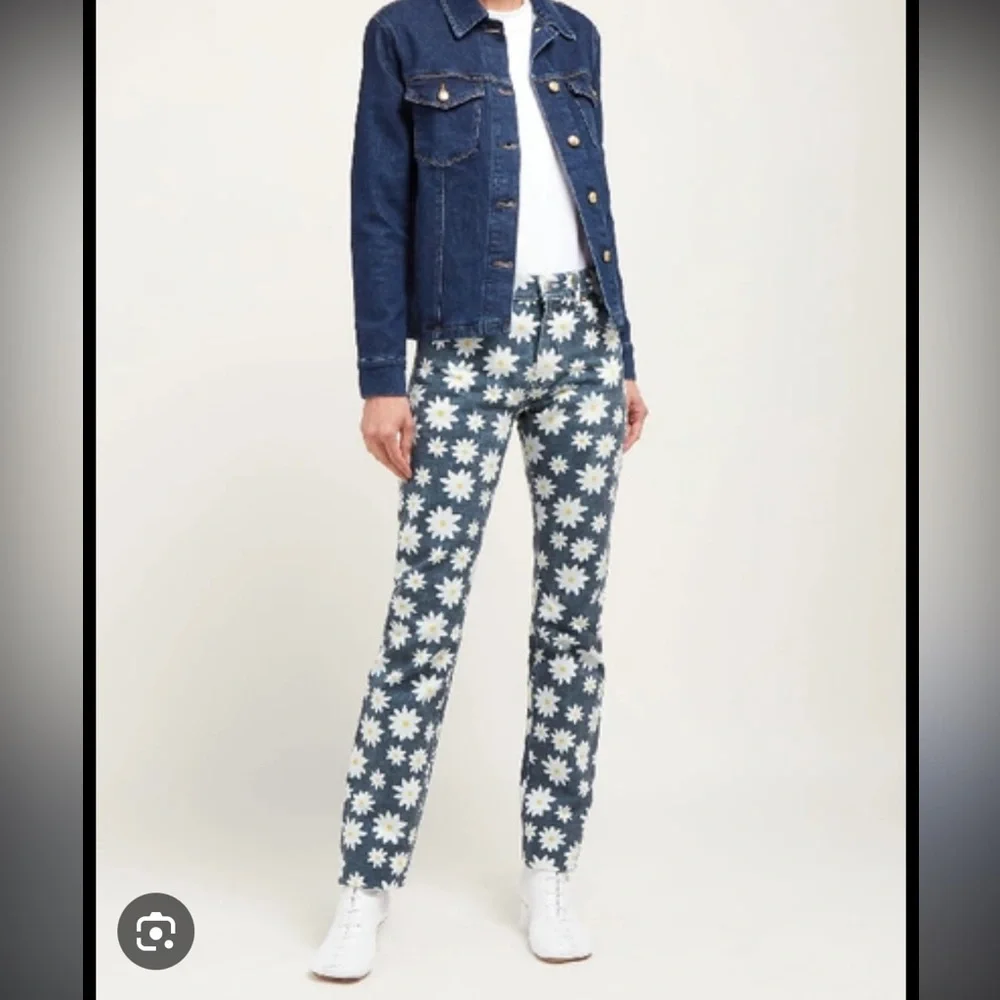 NWT Holiday Boileau denim daisy straight leg jeans size 29 - Picture 3 of 12
